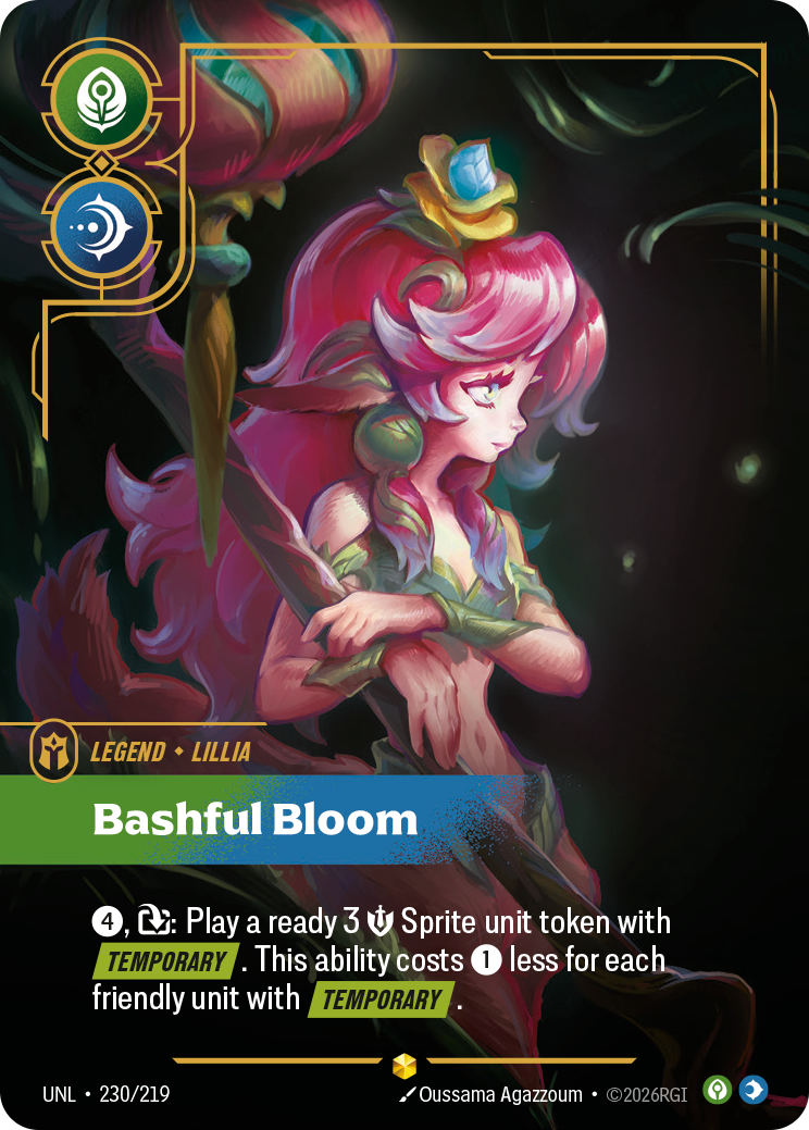 Lillia, Bashful Bloom (Overnumbered) UNL-230 - Riftbound Overnumbered, English reference artwork