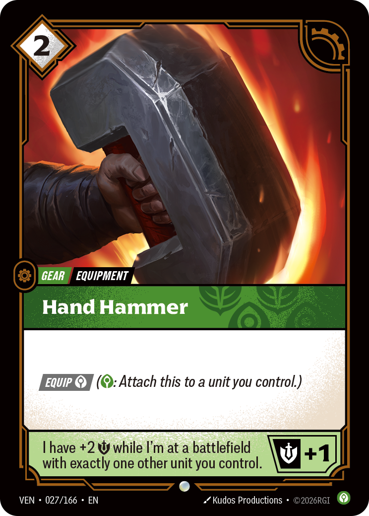 Hand Hammer VEN-027 - Riftbound Standard Art, English reference artwork
