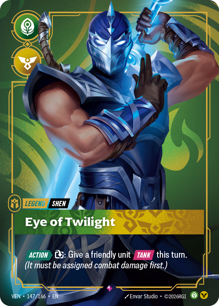 Shen, Eye of Twilight VEN-147 - Riftbound Standard Art, English reference artwork