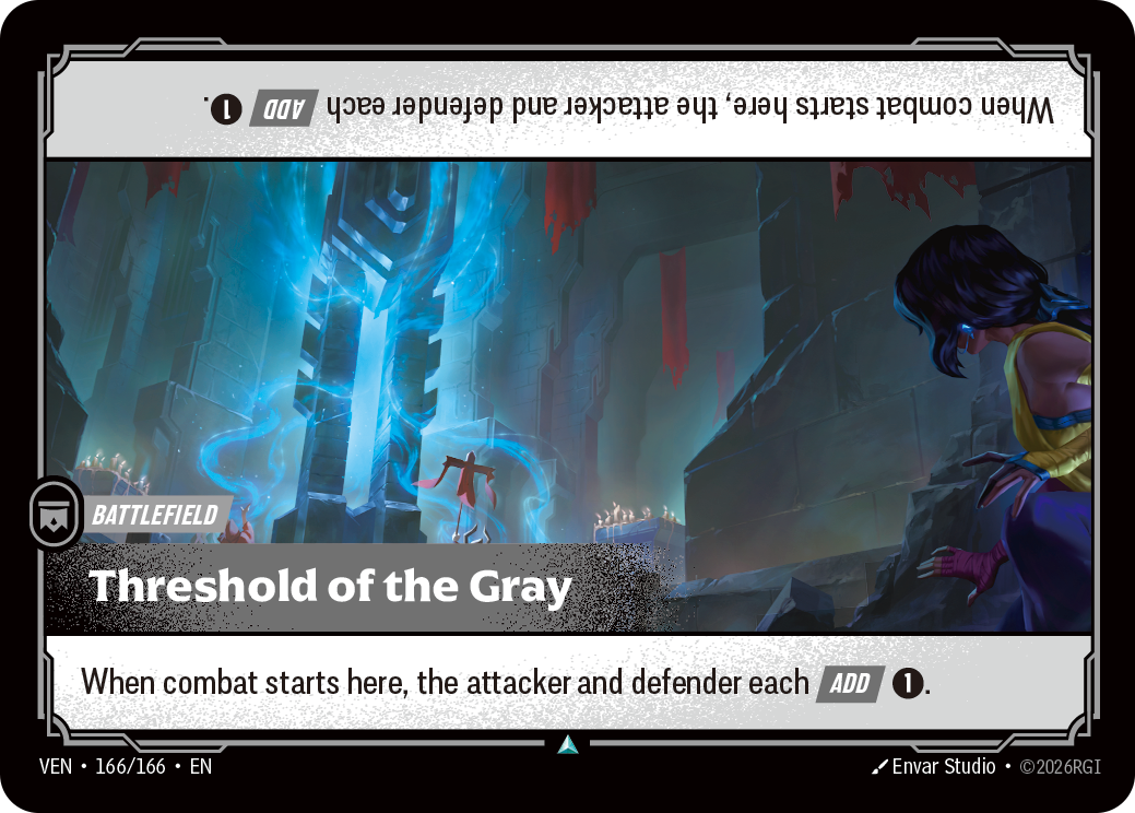 Threshold of the Gray VEN-166 - Riftbound Standard Art, English reference artwork