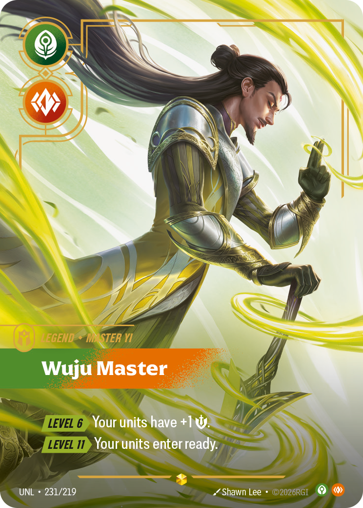 Master Yi, Wuju Master (Overnumbered) UNL-231 - Riftbound Overnumbered, English reference artwork