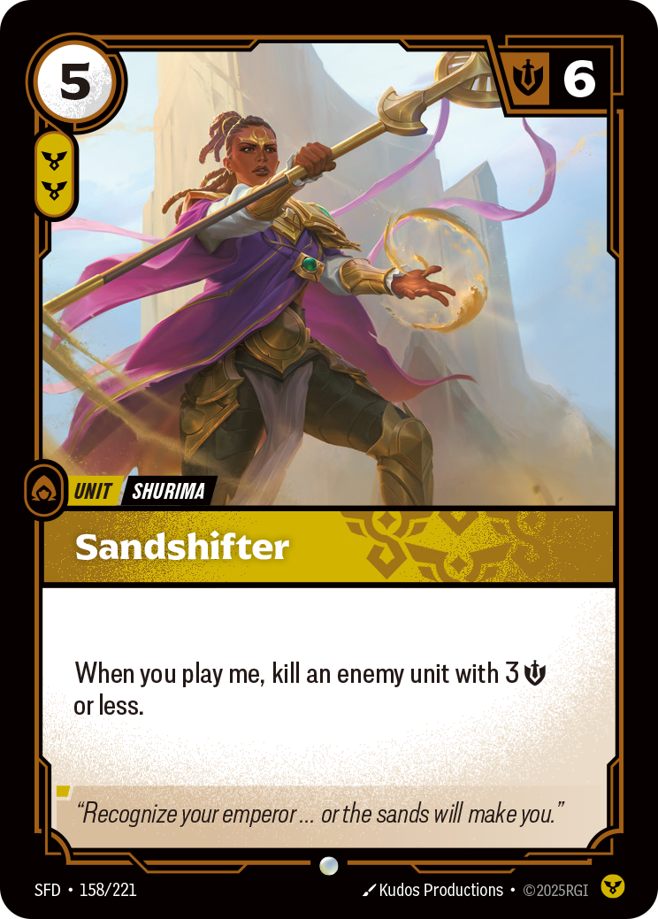 Sandshifter SFD-158 - Riftbound Standard Art, English reference artwork
