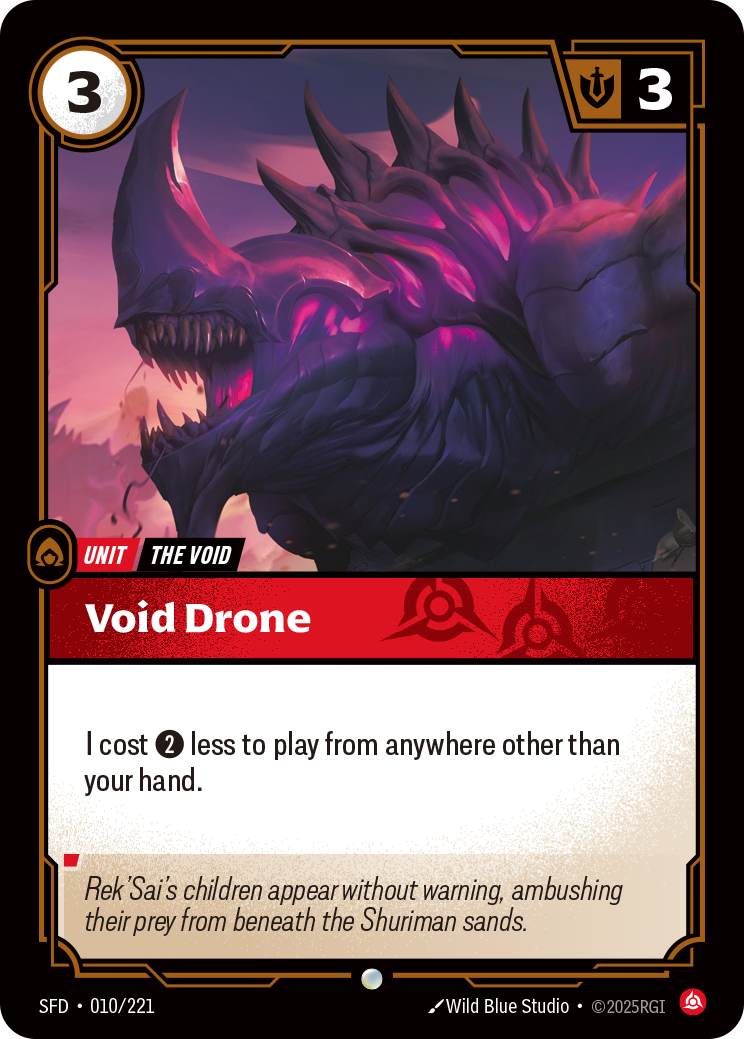 Void Drone SFD-010 - Riftbound Standard Art, English reference artwork