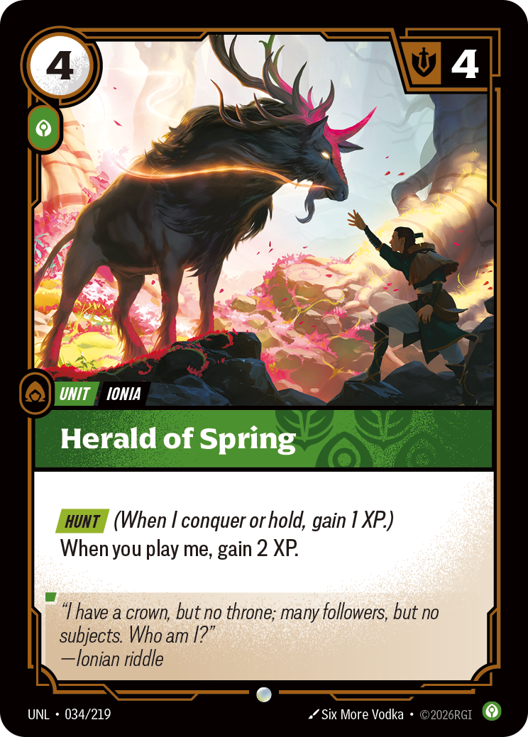 Herald of Spring UNL-034 - Riftbound Standard Art, English reference artwork