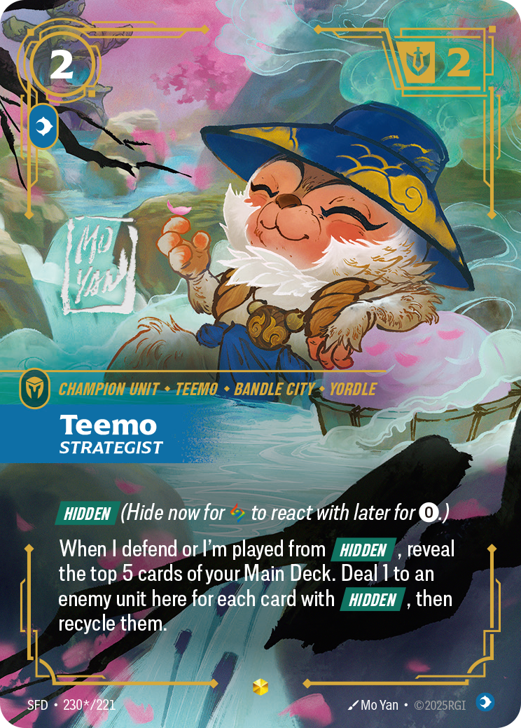 Teemo, Strategist (Signature) SFD-230S - Riftbound Signature, English reference artwork