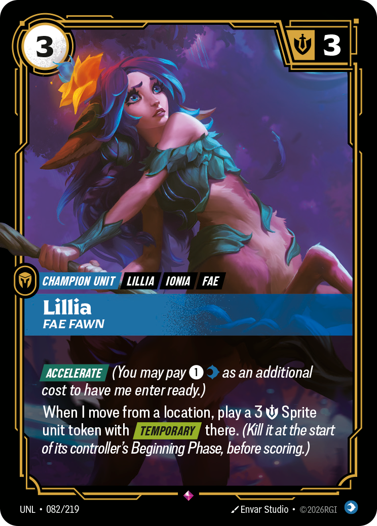 Lillia, Fae Fawn UNL-082 - Riftbound Standard Art, English reference artwork