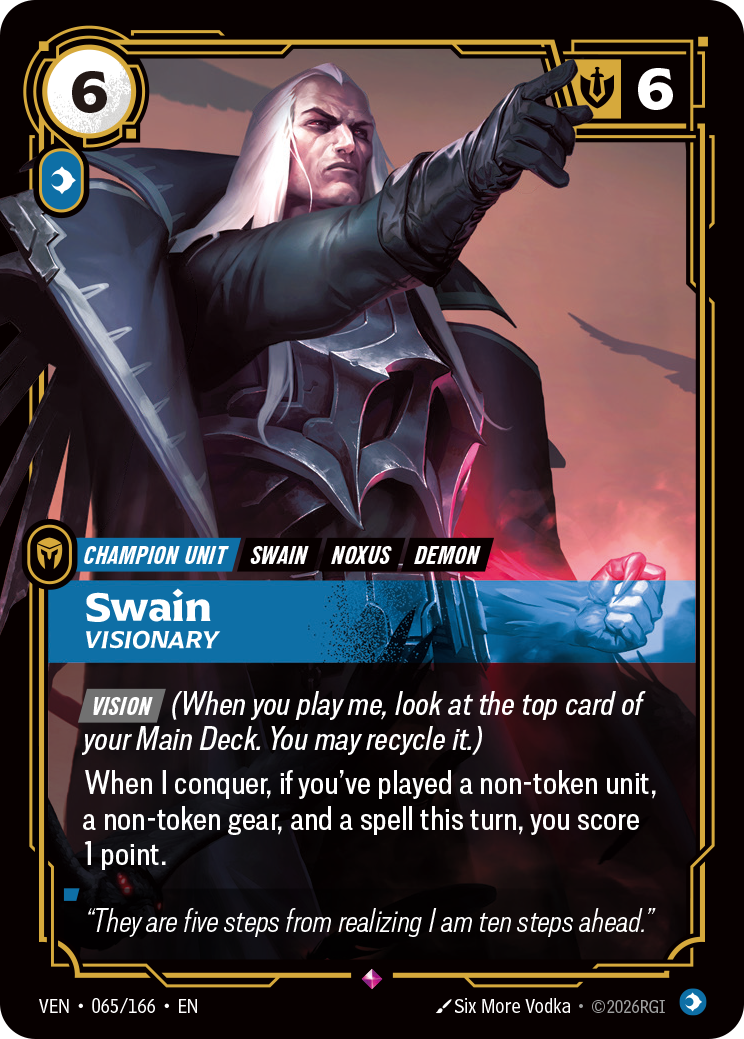 Swain, Visionary VEN-065 - Riftbound Standard Art, English reference artwork