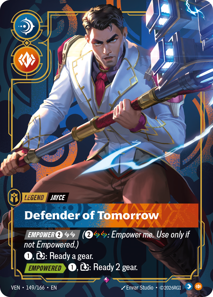 Jayce, Defender of Tomorrow VEN-149 - Riftbound Standard Art, English reference artwork