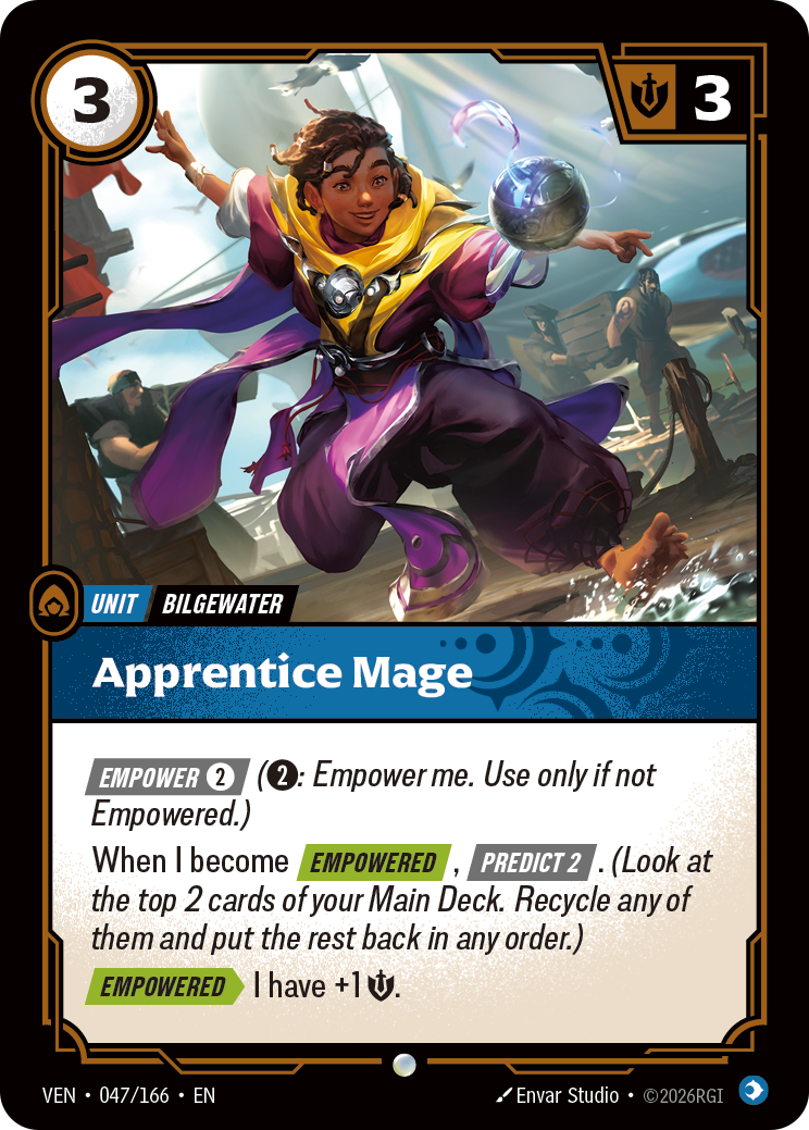 Apprentice Mage VEN-047 - Riftbound Standard Art, English reference artwork