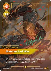 Ambessa, Matriarch of War (Signature) VEN-196S - Riftbound Signature, English reference artwork