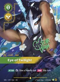 Shen, Eye of Twilight (Signature) VEN-193S - Riftbound Signature, English reference artwork