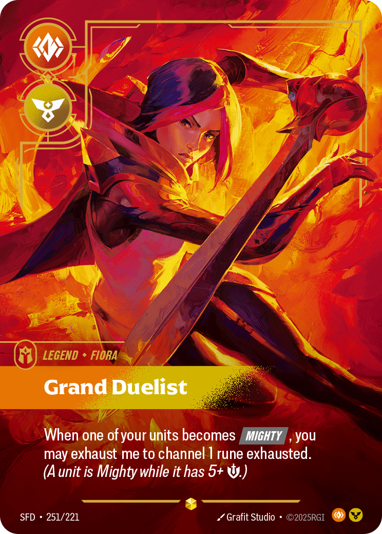 Fiora, Grand Duelist (Overnumbered) SFD-251 - Riftbound Overnumbered, English reference artwork