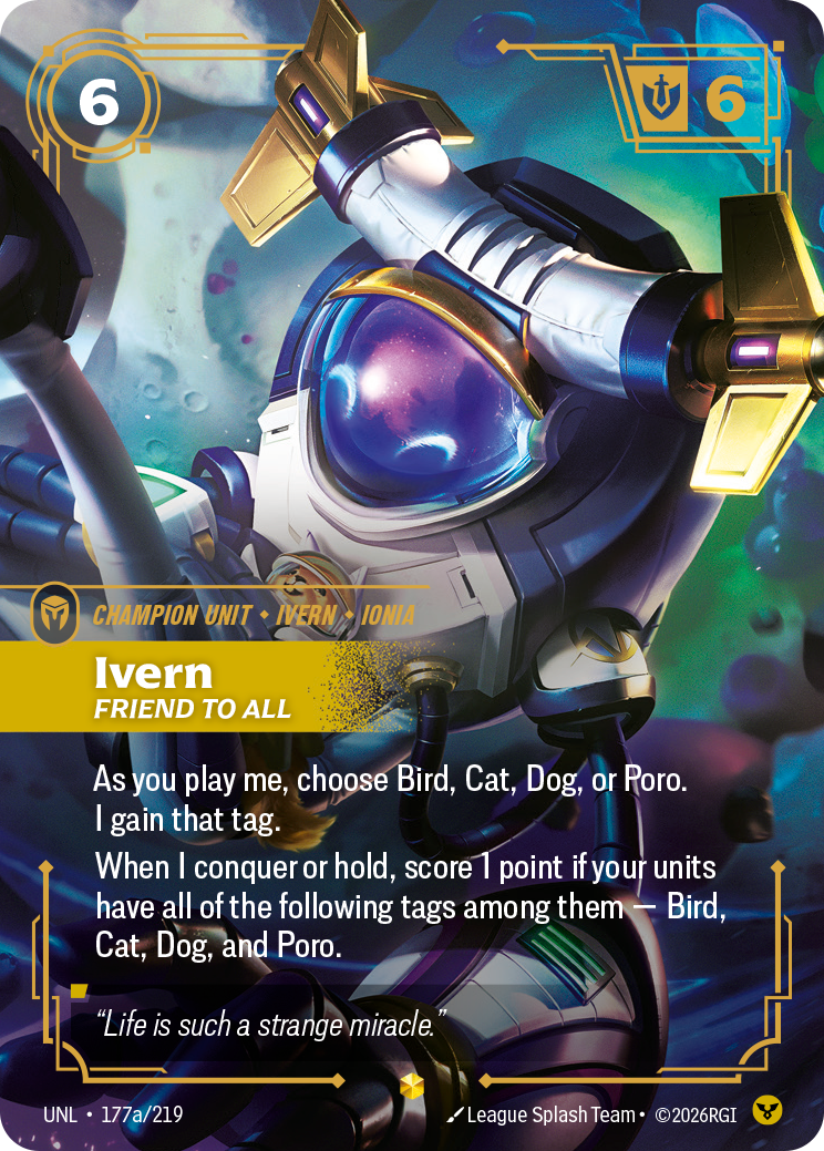 Ivern, Friend to All (Alternate Art) UNL-177A - Riftbound Alternate Art, English reference artwork