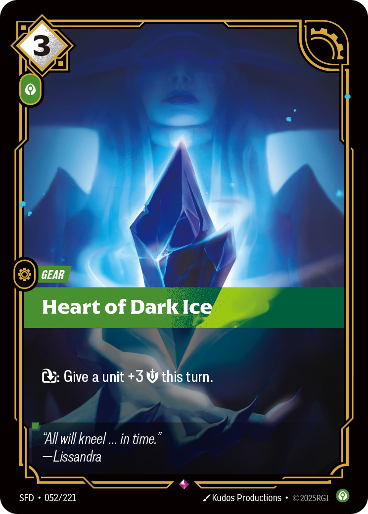 Heart of Dark Ice SFD-052 - Riftbound Standard Art, English reference artwork