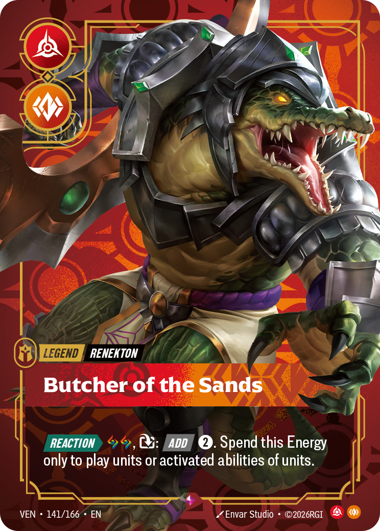 Renekton, Butcher of the Sands VEN-141 - Riftbound Standard Art, English reference artwork
