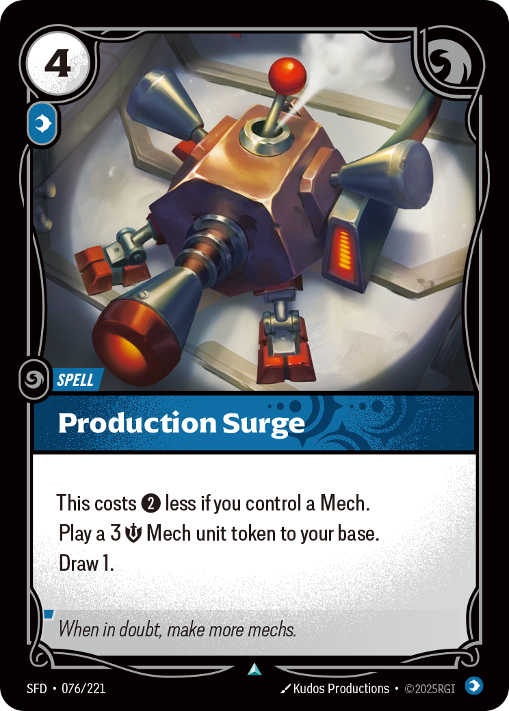 Production Surge SFD-076 - Riftbound Standard Art, English reference artwork