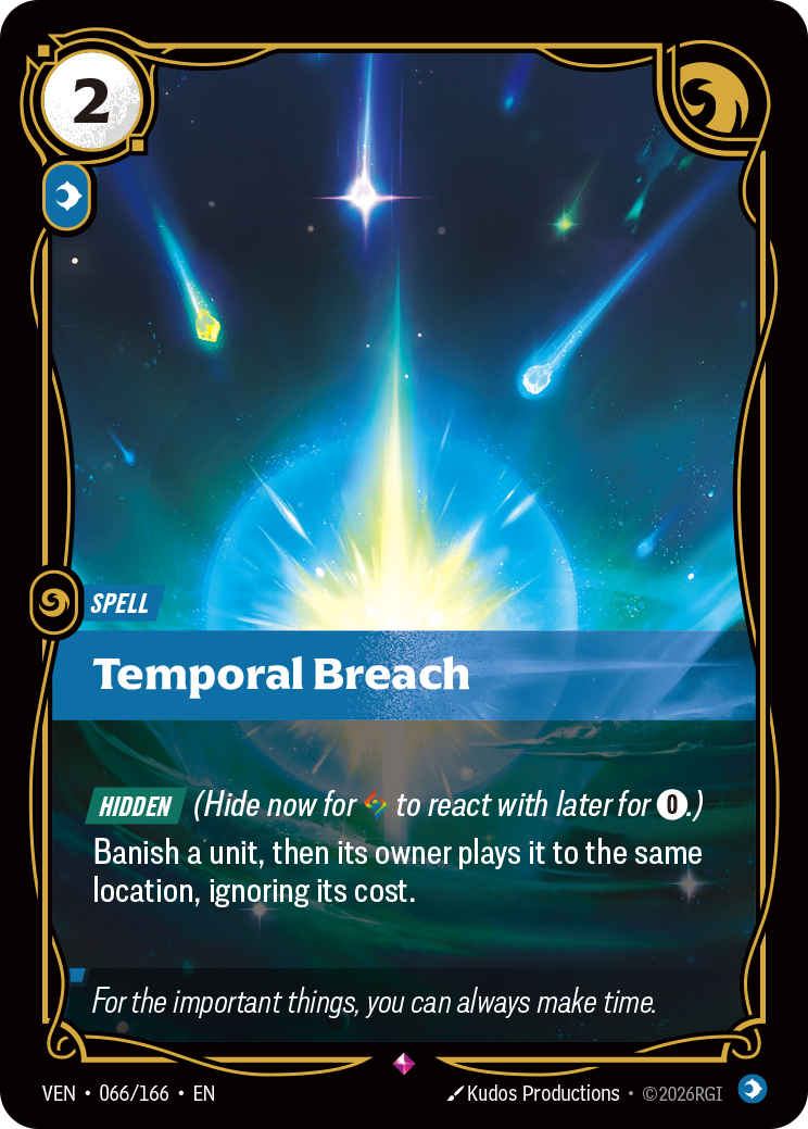 Temporal Breach VEN-066 - Riftbound Standard Art, English reference artwork
