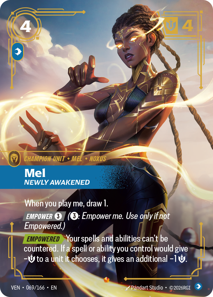 Mel, Newly Awakened VEN-069 - Riftbound Standard Art, English reference artwork