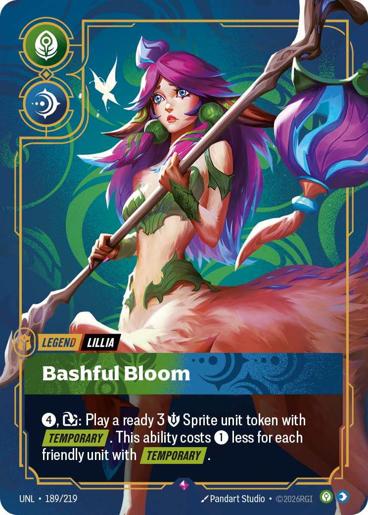 Lillia, Bashful Bloom UNL-189 - Riftbound Standard Art, English reference artwork