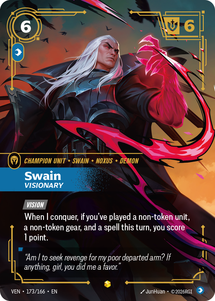 Swain, Visionary (Overnumbered) VEN-173 - Riftbound Overnumbered, English reference artwork