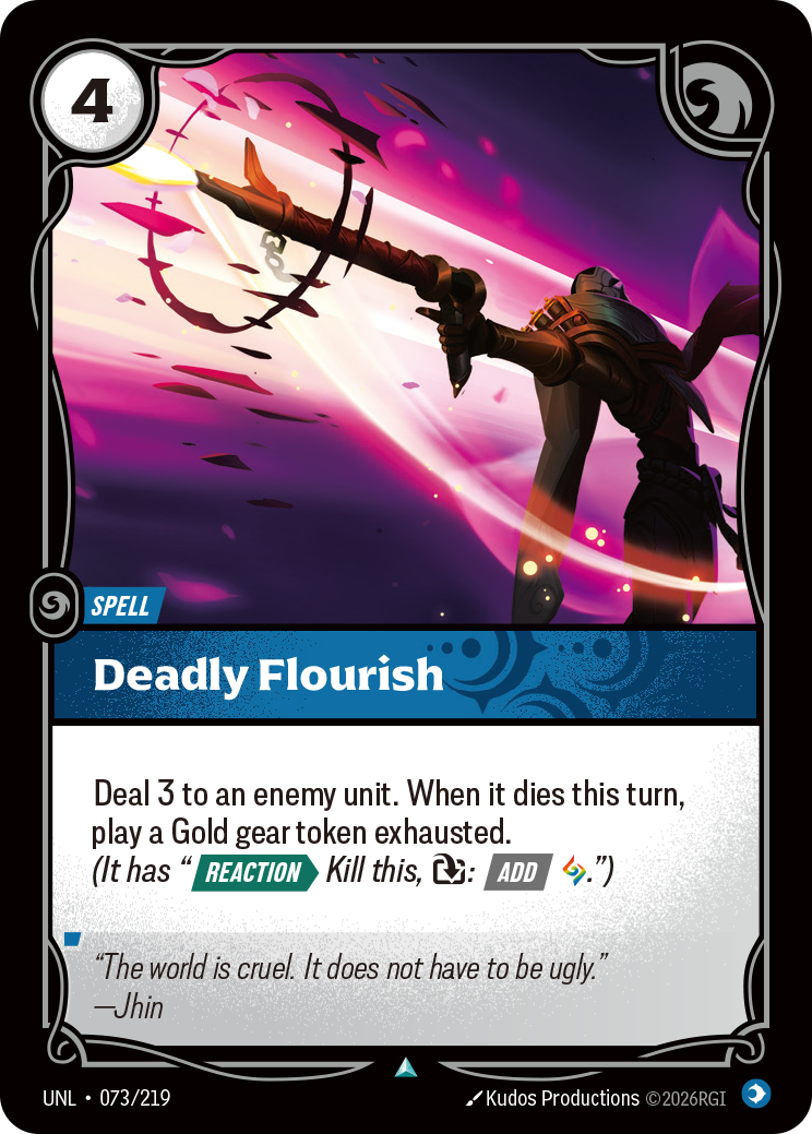 Deadly Flourish UNL-073 - Riftbound Standard Art, English reference artwork