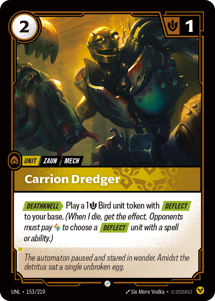 Carrion Dredger UNL-153 - Riftbound Standard Art, English reference artwork
