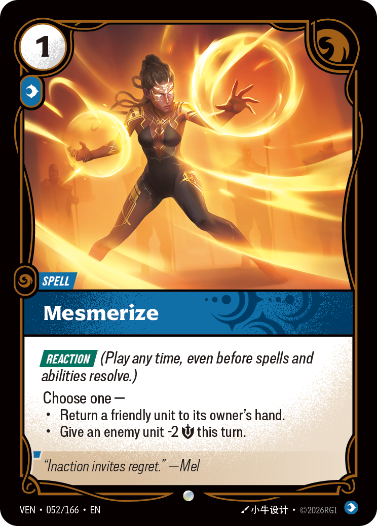Mesmerize VEN-052 - Riftbound Standard Art, English reference artwork