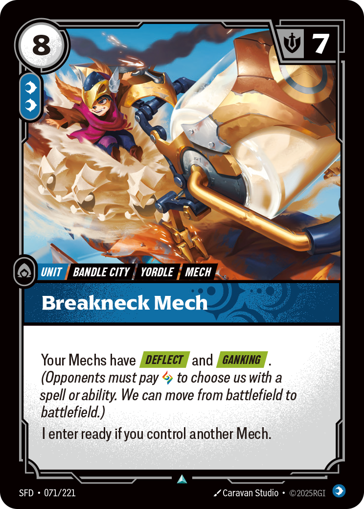 Breakneck Mech SFD-071 - Riftbound Standard Art, English reference artwork