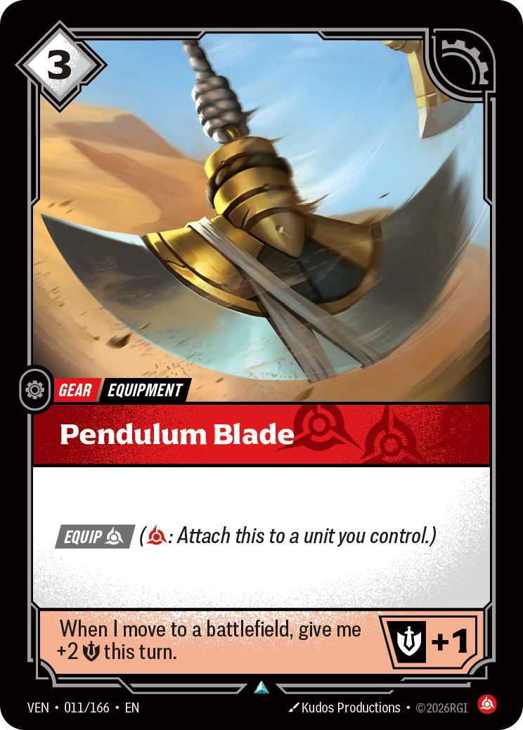 Pendulum Blade VEN-011 - Riftbound Standard Art, English reference artwork
