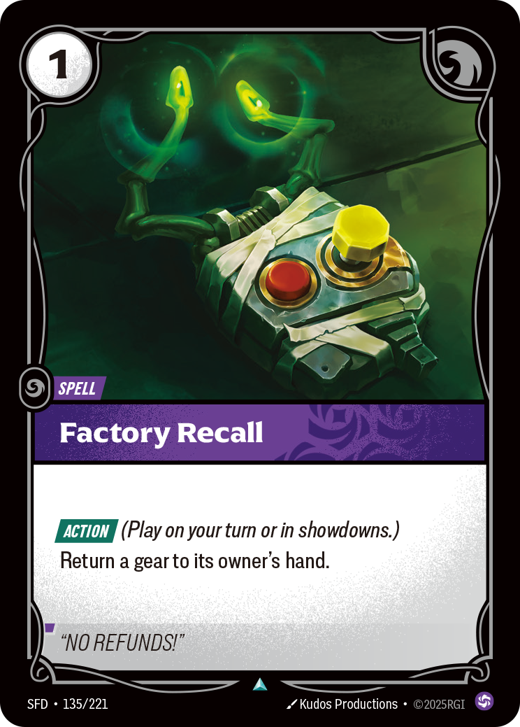 Factory Recall SFD-135 - Riftbound Standard Art, English reference artwork