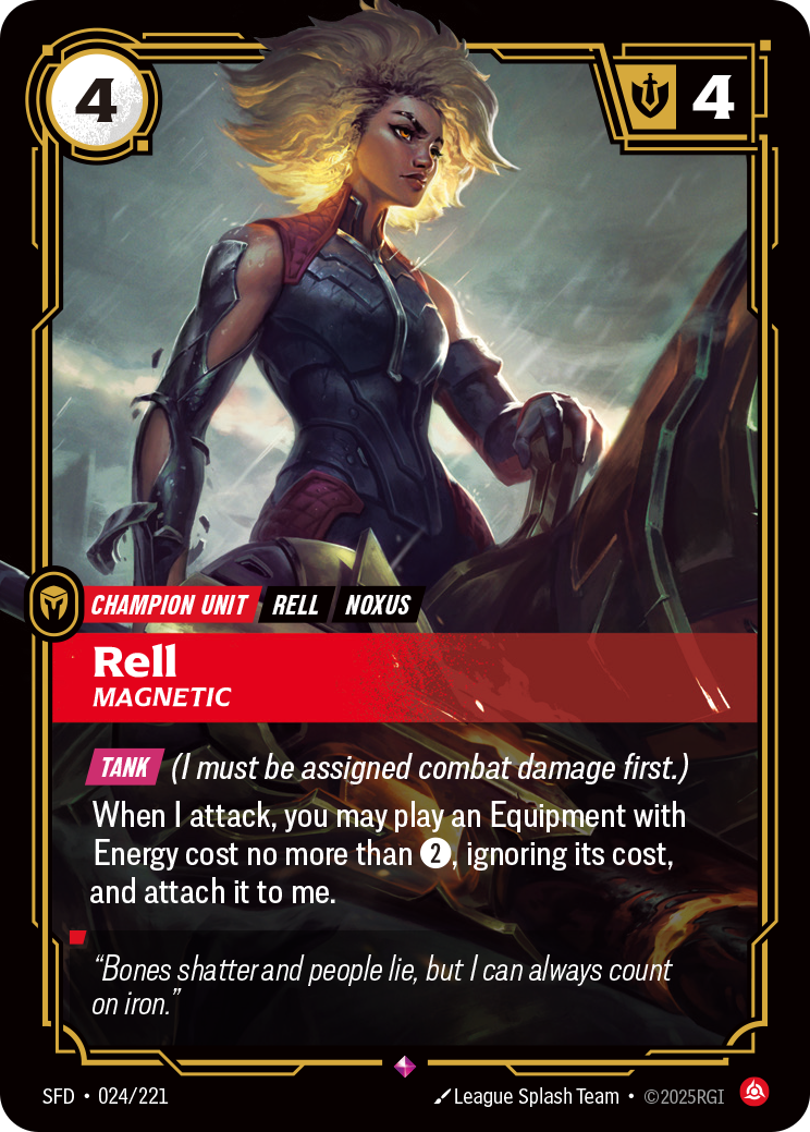 Rell, Magnetic SFD-024 - Riftbound Standard Art, English reference artwork