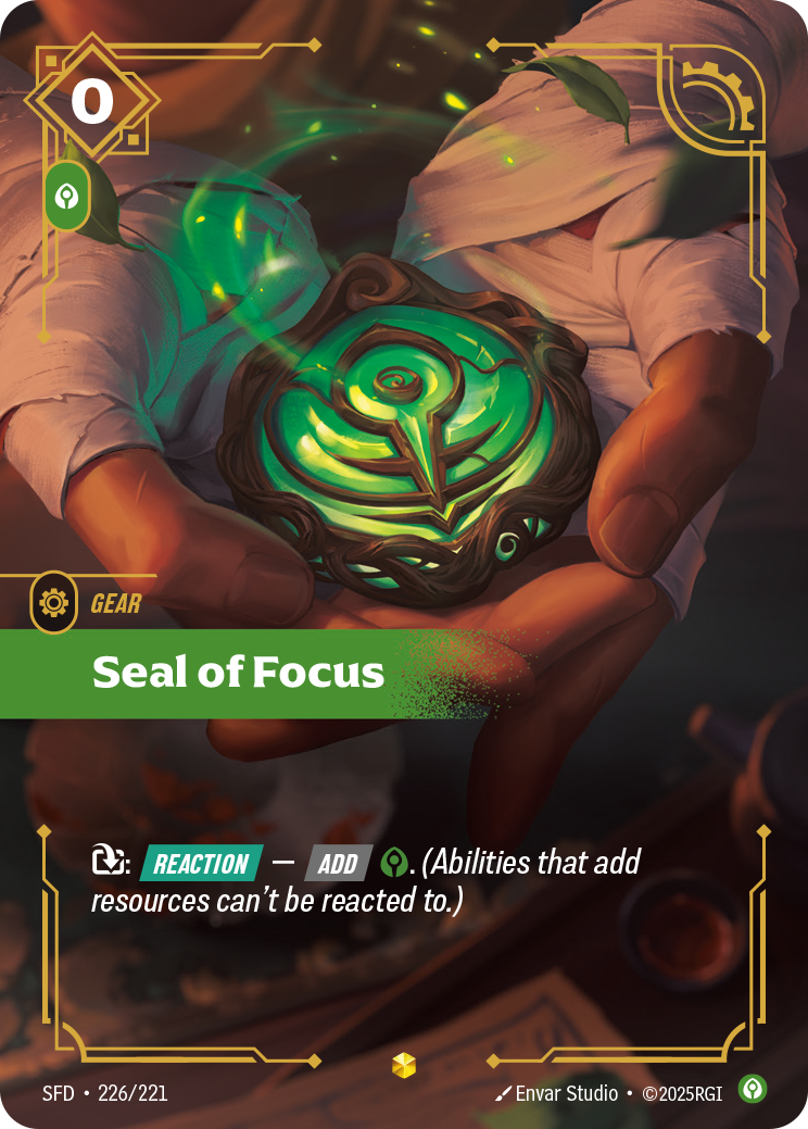 Seal of Focus (Overnumbered) SFD-226 - Riftbound Overnumbered, English reference artwork