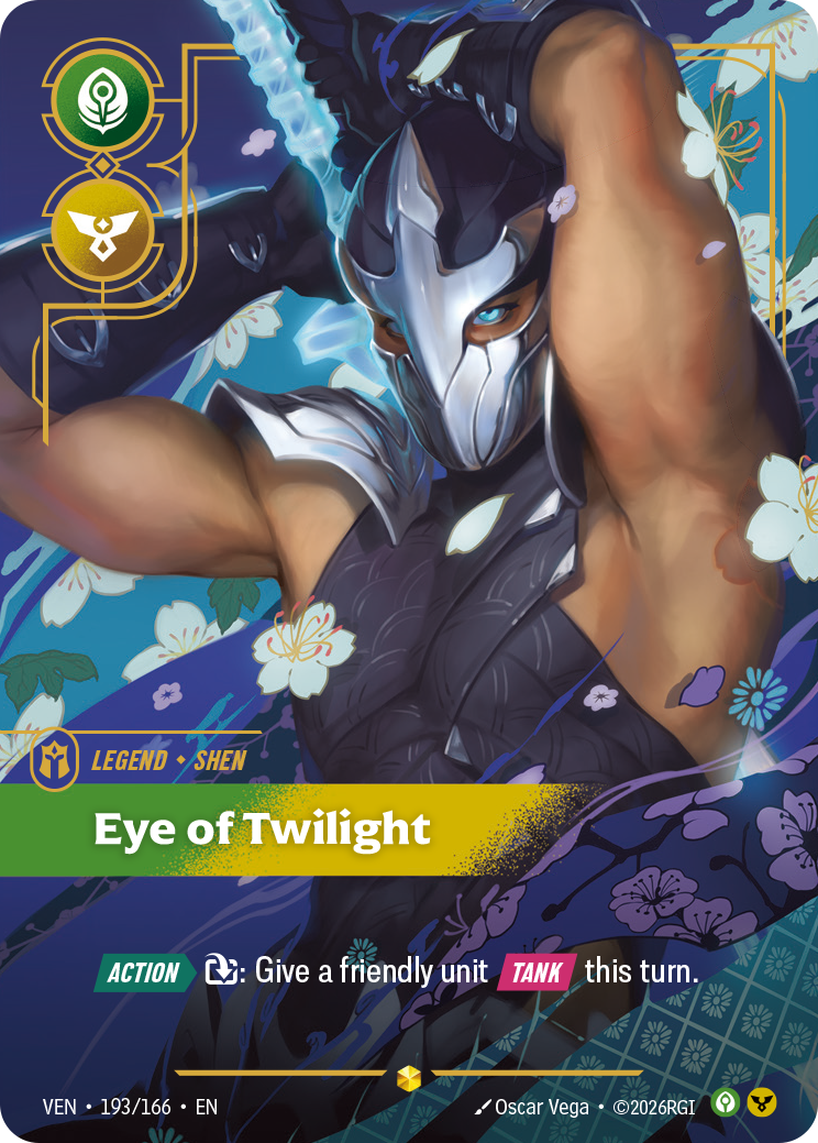 Shen, Eye of Twilight (Overnumbered) VEN-193 - Riftbound Overnumbered, English reference artwork