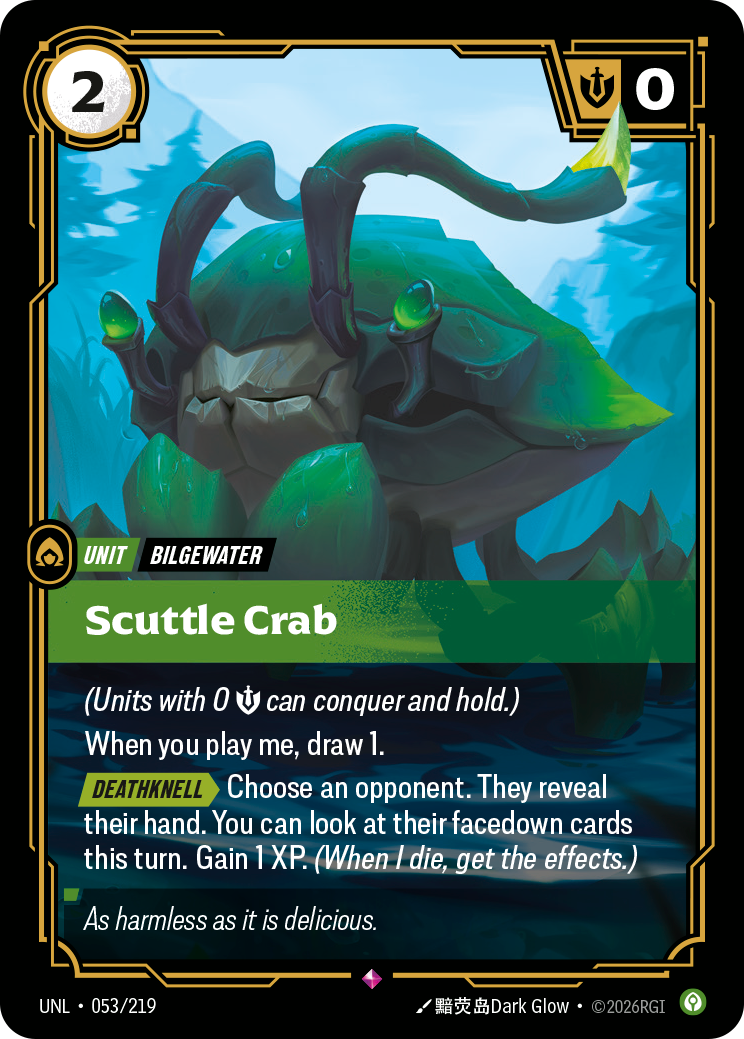 Scuttle Crab UNL-053 - Riftbound Standard Art, English reference artwork