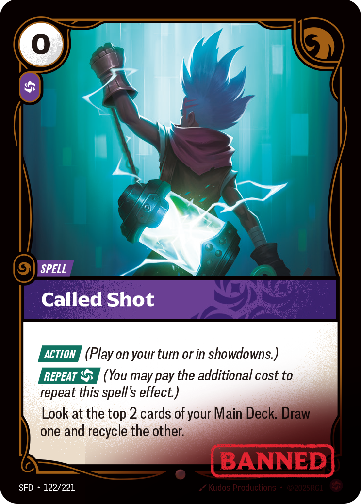 Called Shot SFD-122 - Riftbound Standard Art, English reference artwork