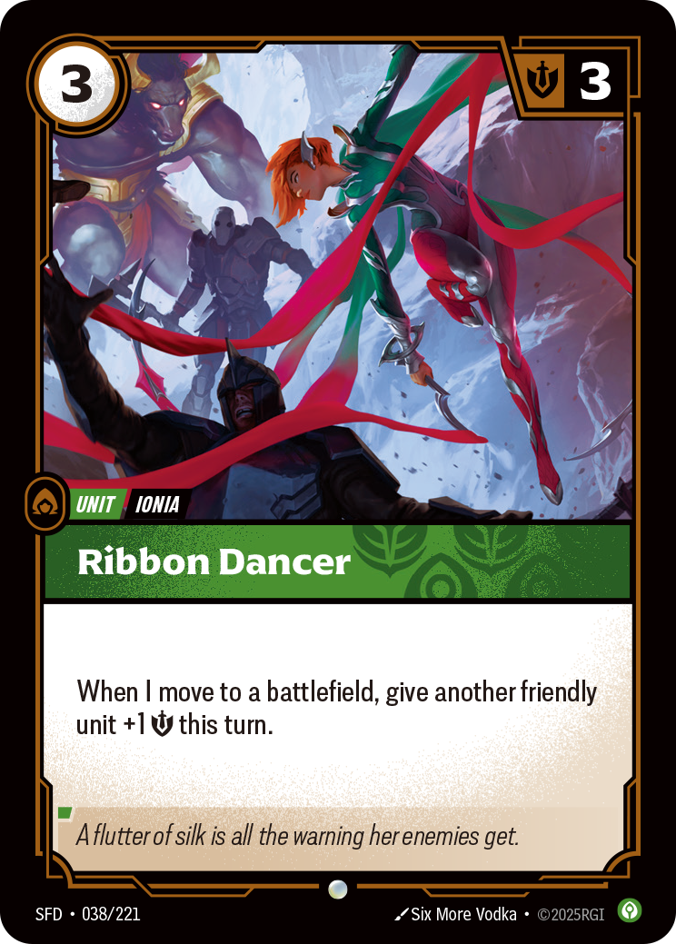 Ribbon Dancer SFD-038 - Riftbound Standard Art, English reference artwork