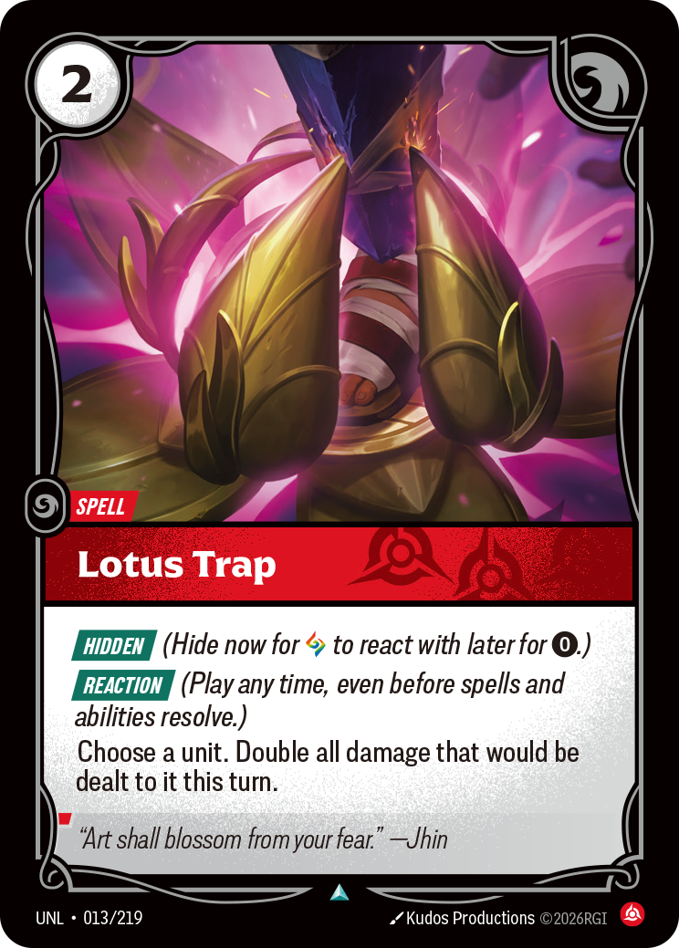 Lotus Trap UNL-013 - Riftbound Standard Art, English reference artwork