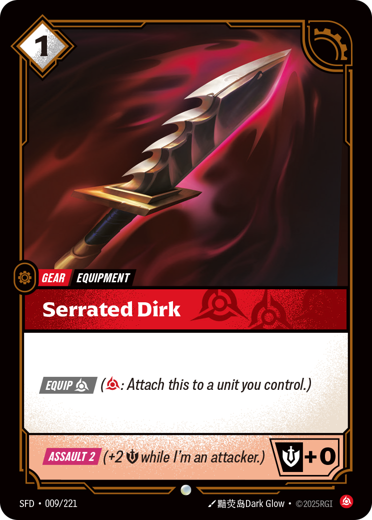 Serrated Dirk SFD-009 - Riftbound Standard Art, English reference artwork