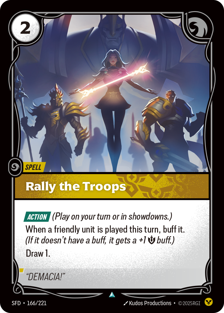 Rally the Troops SFD-166 - Riftbound Standard Art, English reference artwork