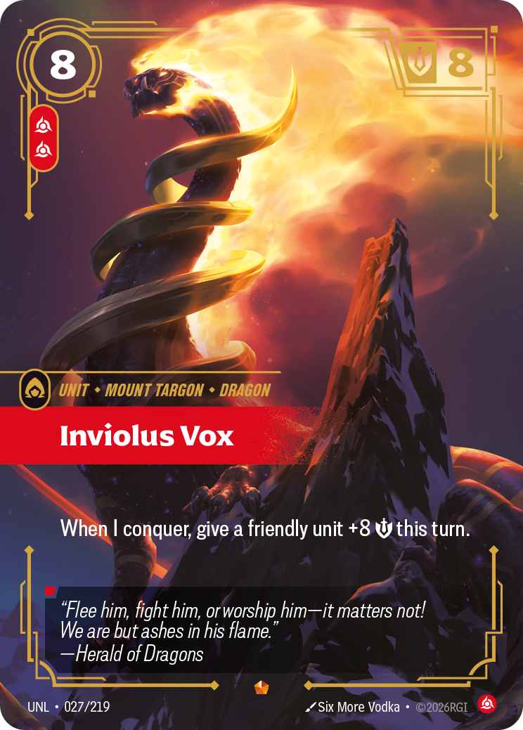 Inviolus Vox UNL-027 - Riftbound Standard Art, English reference artwork