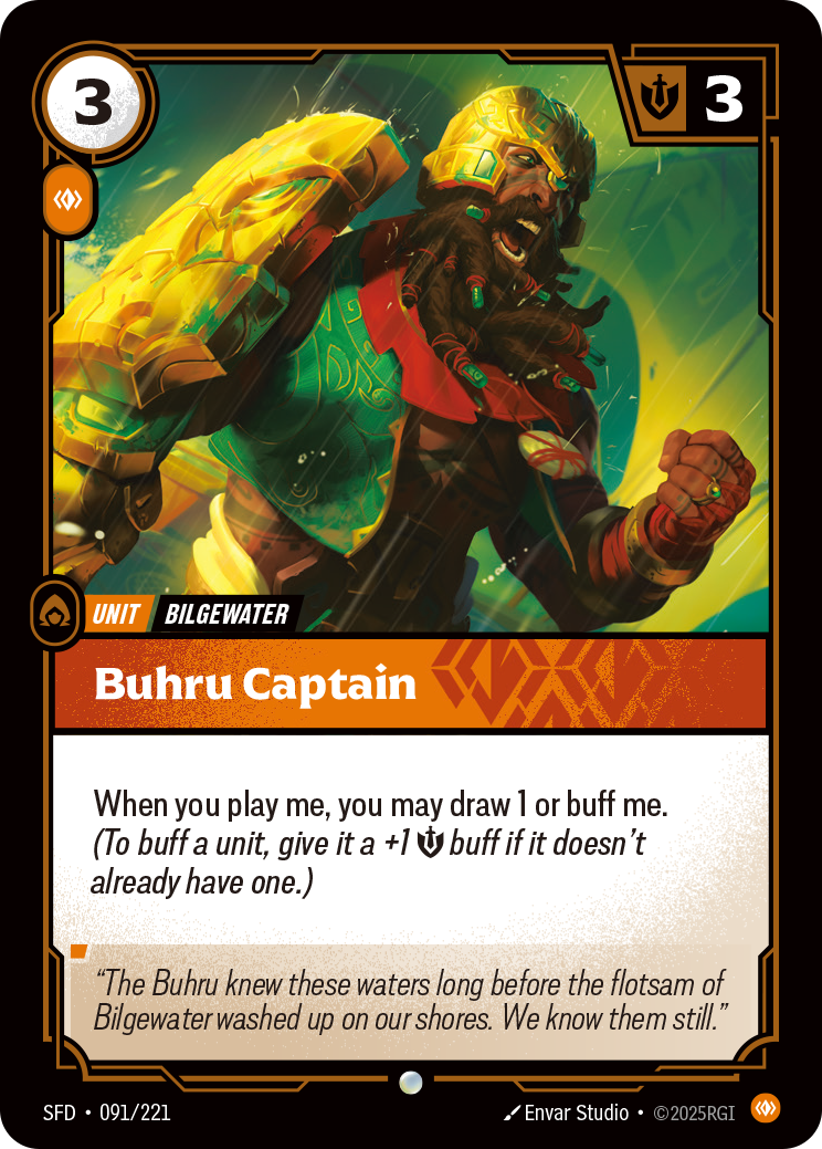 Buhru Captain SFD-091 - Riftbound Standard Art, English reference artwork