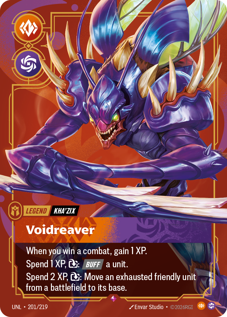 Kha'Zix, Voidreaver UNL-201 - Riftbound Standard Art, English reference artwork