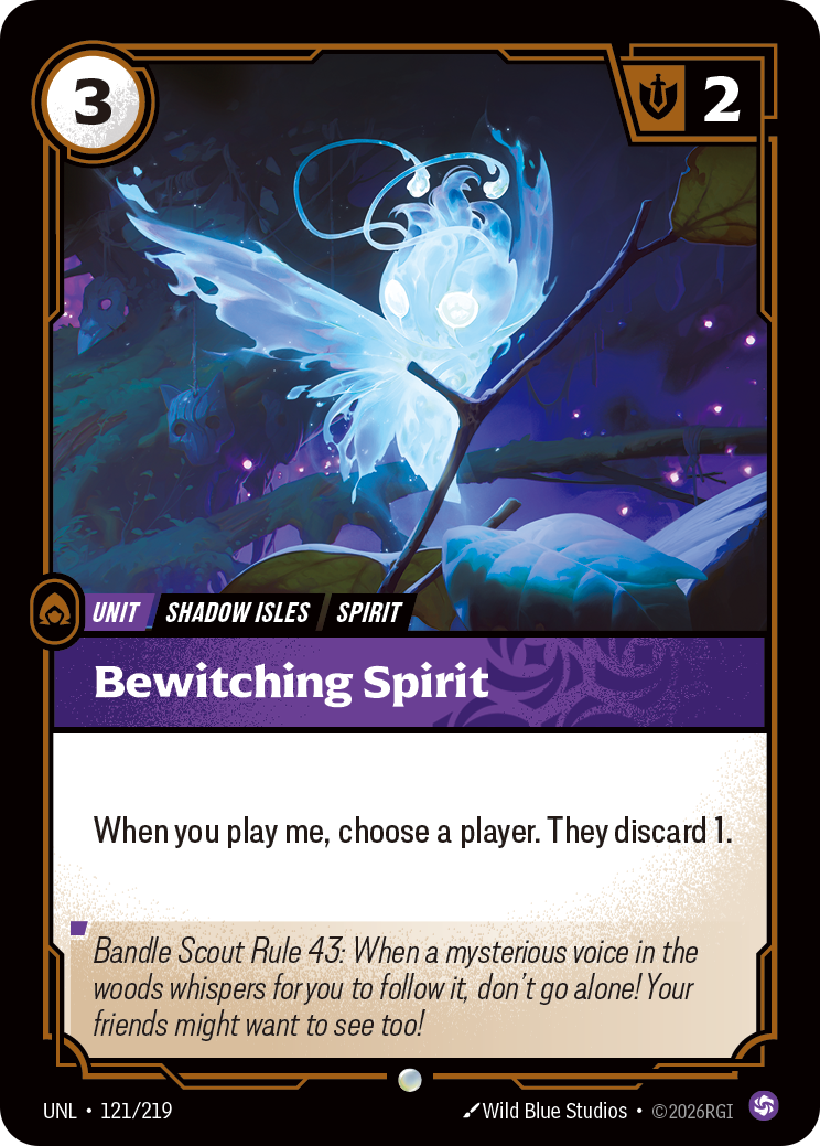 Bewitching Spirit UNL-121 - Riftbound Standard Art, English reference artwork