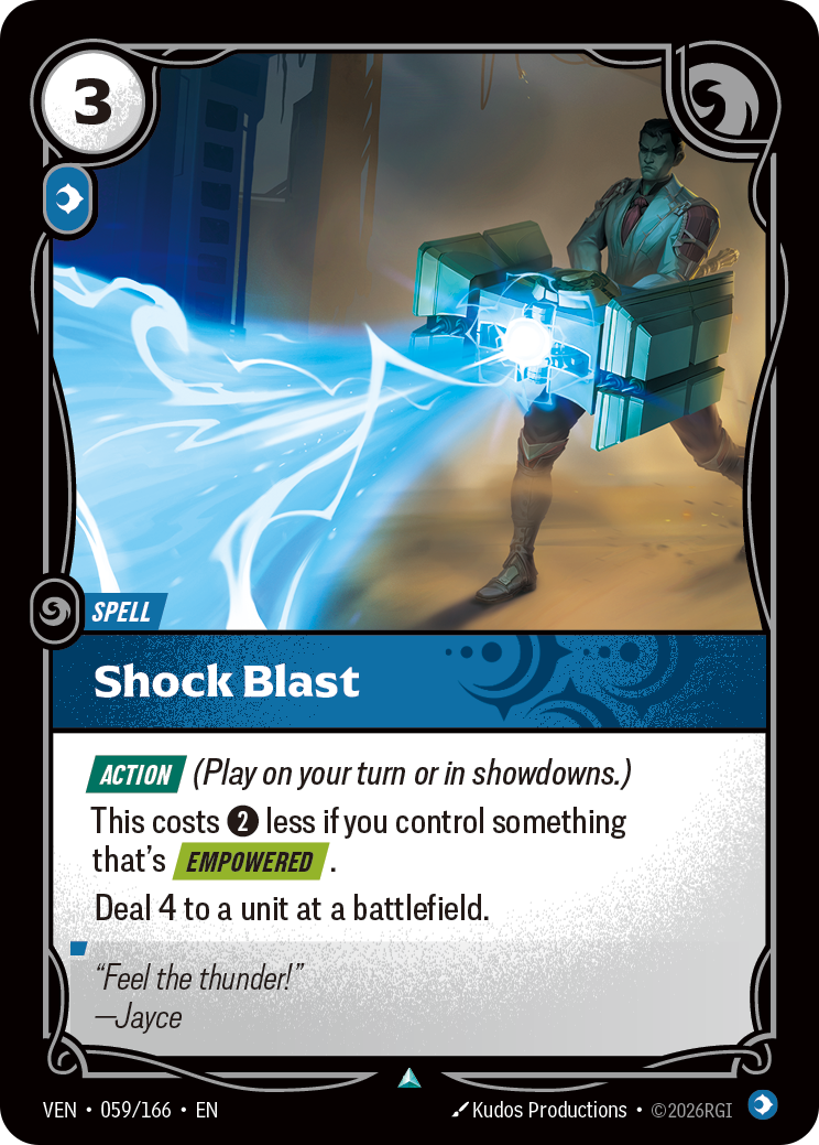 Shock Blast VEN-059 - Riftbound Standard Art, English reference artwork