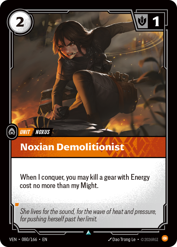 Noxian Demolitionist VEN-080 - Riftbound Standard Art, English reference artwork