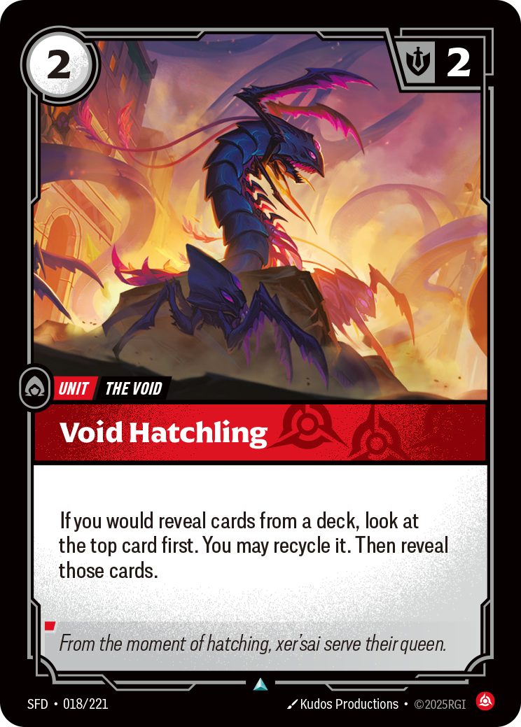 Void Hatchling SFD-018 - Riftbound Standard Art, English reference artwork