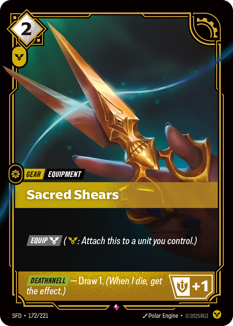 Sacred Shears SFD-172 - Riftbound Standard Art, English reference artwork
