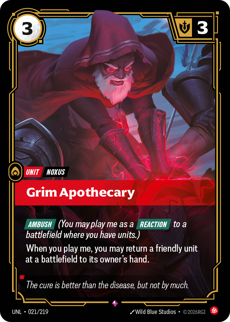 Grim Apothecary UNL-021 - Riftbound Standard Art, English reference artwork