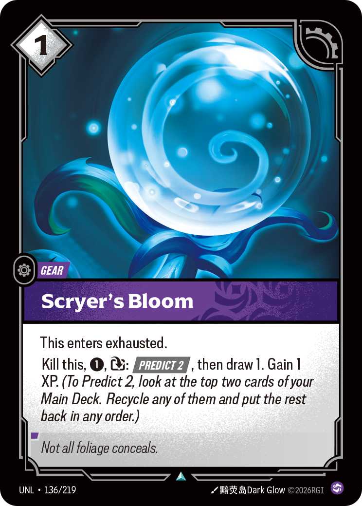 Scryer's Bloom UNL-136 - Riftbound Standard Art, English reference artwork
