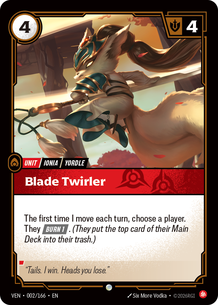 Blade Twirler VEN-002 - Riftbound Standard Art, English reference artwork